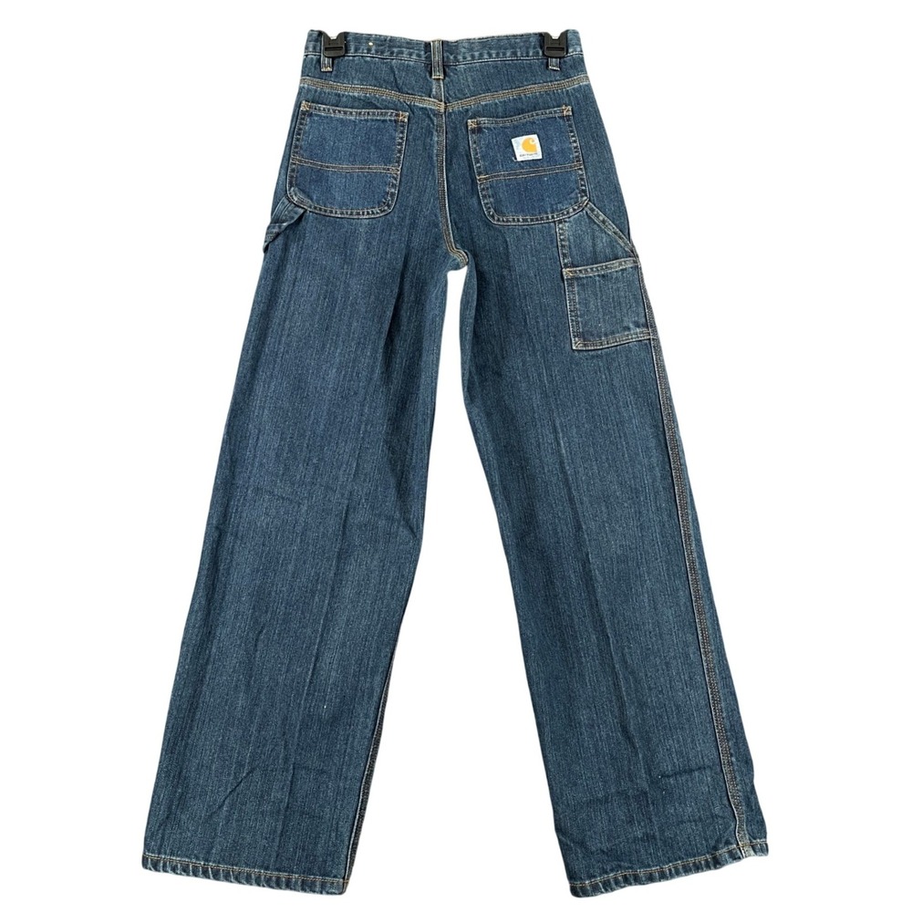 Carhartt Carpenter Jeans Boys 14 Loose Fit Denim Utility Workwear School